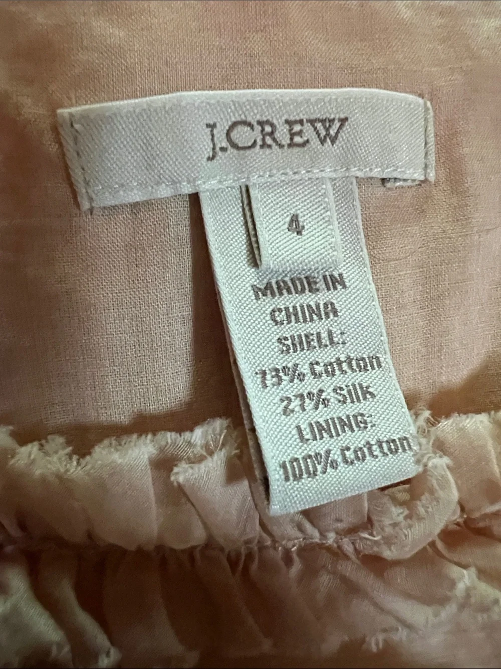 J Crew Silk Blend Tank Top Shirt M